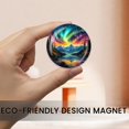 thumbnail image 5 of Round Fridge Magnets, 1Pcs 2.2in Cute Refrigerator Magnets Decorative for Whiteboard, Classroom, Locker, Kitchen, Birthday Gifts - Northern Lights Over Mountains And Forests, 5 of 6