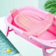 thumbnail image 2 of Red de ducha para bebé, bolsa de ducha para recién nacido, red de baño para niños, bañera, marco de baño ajustable, alfombrilla de baño, cama de baño (rosa), 2 of 5