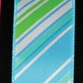 thumbnail image 2 of The Ribbon People Blue and Green Candy Stick Striped Wired Craft Ribbon 1.5" x 40 Yards, 2 of 2