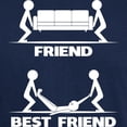 thumbnail image 3 of CafePress - Friend VS Best Friend T Shirt - Men's Classic Graphic Cotton T-Shirt, 3 of 4