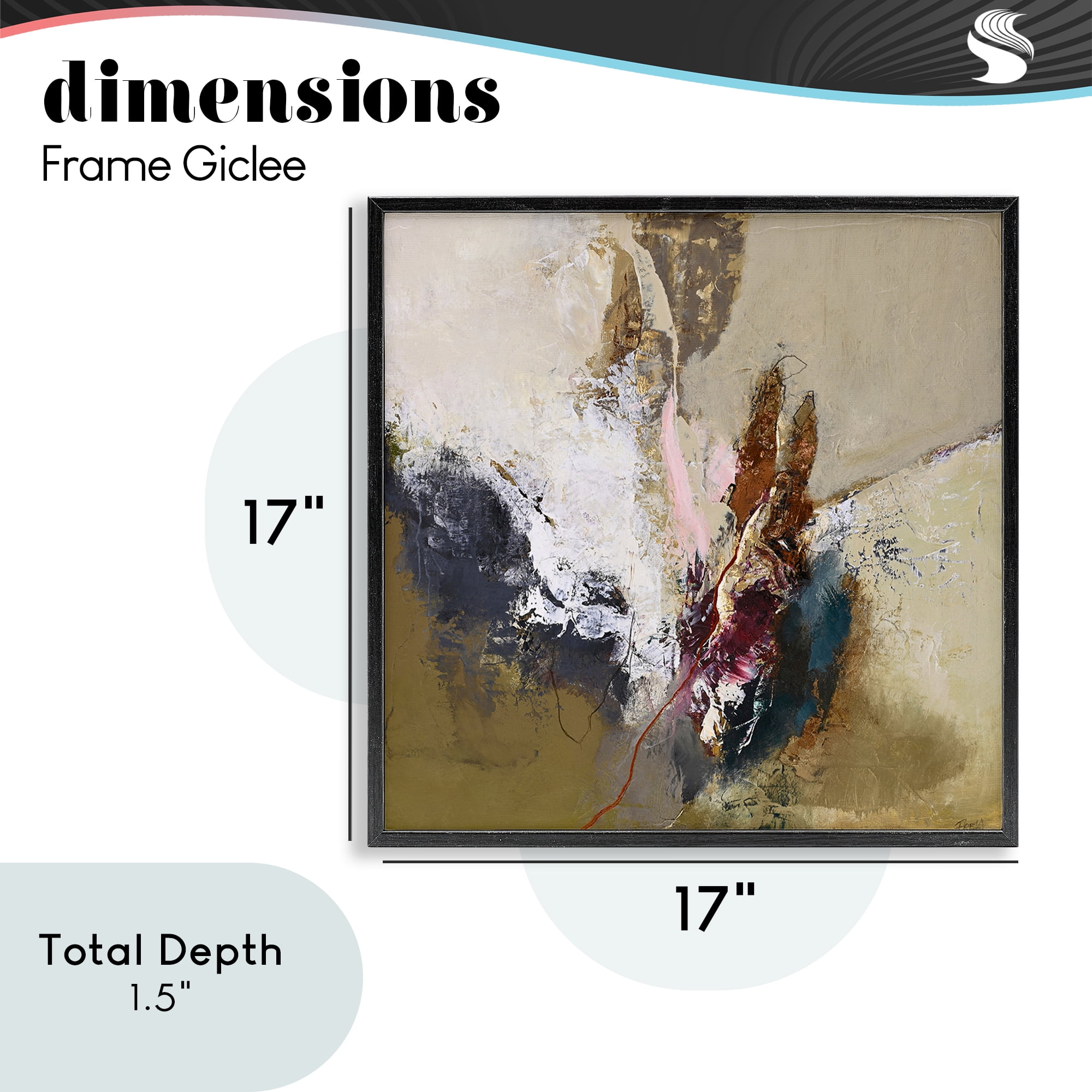 Earthy Mood Composition Black Framed Giclee Art, design by Design Fabrikken