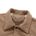thumbnail image 5 of Lenago Jackets Size M-5XL,Men's Oversized Jean Jacket Solid Color Mens Shirts Jackets Long Sleeved Lapel Button Cardigan With Thick Corduroy And Lamb Wool Jacket With Pockets, 5 of 8