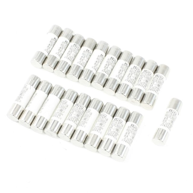 20 Pcs 500V 6A 10 x 38mm Fusibles de tubo cerámico cilíndrico Link RT14 RT18 RO15