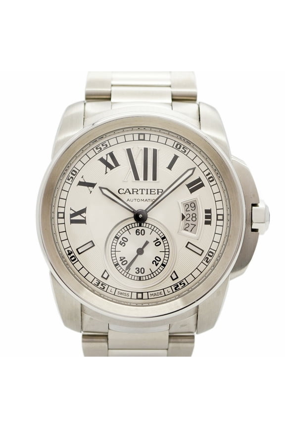 Pre-Owned Cartier Calibre LM W7100015 Silver Dial Men's Watch (Good)