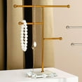 thumbnail image 4 of Soporte de joyería, organizador de joyería de mesa, accesorios de exhibición de fotografía de tiendas, soporte de joyería de estante de joyería para c Dorado Yinane Soporte de exhibición de joyería, 4 of 8