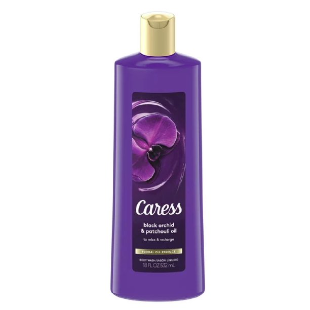 Caress Body Wash 18 Ounce Black Orchid & Patchouli Pack of 2