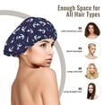 thumbnail image 6 of Dark blue anchors red dots Silk Bonnet for Sleeping Women Men, Adjustable Elastic Satin Bonnet Bonnet for Sleeping, Soft Similar Silk Curly Cuteness Hair Bonnet for Sleeping, 6 of 7