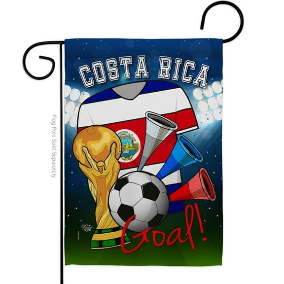 Ornament Collection G192091-BO World Cup Costa Rica Soccer Sports 13 x 18.5 in. Double-Sided Decorative Vertical Garden Flags for House Decoration Banner Yard Gift