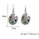thumbnail image 3 of unbranded Pendientes Elegantes Para Mujer Con Colgante De Tablero Pigmentado Romántico Y Colores Variados, 3 of 8