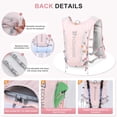 thumbnail image 3 of Chaleco de hidratación para correr BECOJADDE con bolsa de agua de 1,5 L, 5 litros, rosa, 3 of 7