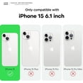 thumbnail image 6 of Compatible with iPhone 15 Case, [Smooth Silicone Full Coverage Camera] [8ft Drop Protection], Soft Microfiber Lining Full Body Protective Case for iPhone 15 6.1 inch - Pine Green, 6 of 13