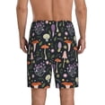 thumbnail image 3 of Naloa Mushrooms Men's Short Pajama Pants, Lounge Comfort Shorts with Elasticized Waistband and Side Pockets - 3X-Large, 3 of 9