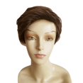 thumbnail image 2 of Peluca llena de color marrón para con estilo, pelucas de de pelo corto para hombres nuevos Baoblaze Peluca sintética a prueba de calor, 2 of 8