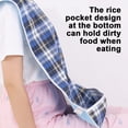 thumbnail image 2 of Double Layer Plaid Bibs Waterproof Greaseproof Adult Bibs Eating Apron Rice Bibs, 2 of 8
