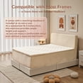 thumbnail image 5 of Toject Full Size Bed with Memory Foam Mattress, Soft Bed with Matching Headboard, Medium Firm Mattress in a Box, No Assembly Required and No Bed Frame Needed, Bedrooms, Apartment, Beige, 5 of 14