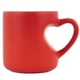 thumbnail image 2 of Set de 2 Tazas De Cerámica Roja y Negra Con Asa De Corazón, 2 of 7