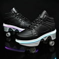 thumbnail image 5 of Roller Skate Shoes for Woman, Double-Row Deform Wheel Automatic Walking Shoes, Retractable Roller Skate, Shoes with Wheels, Skating Shoes for Outdoor Fun & Fitness, 5 of 6
