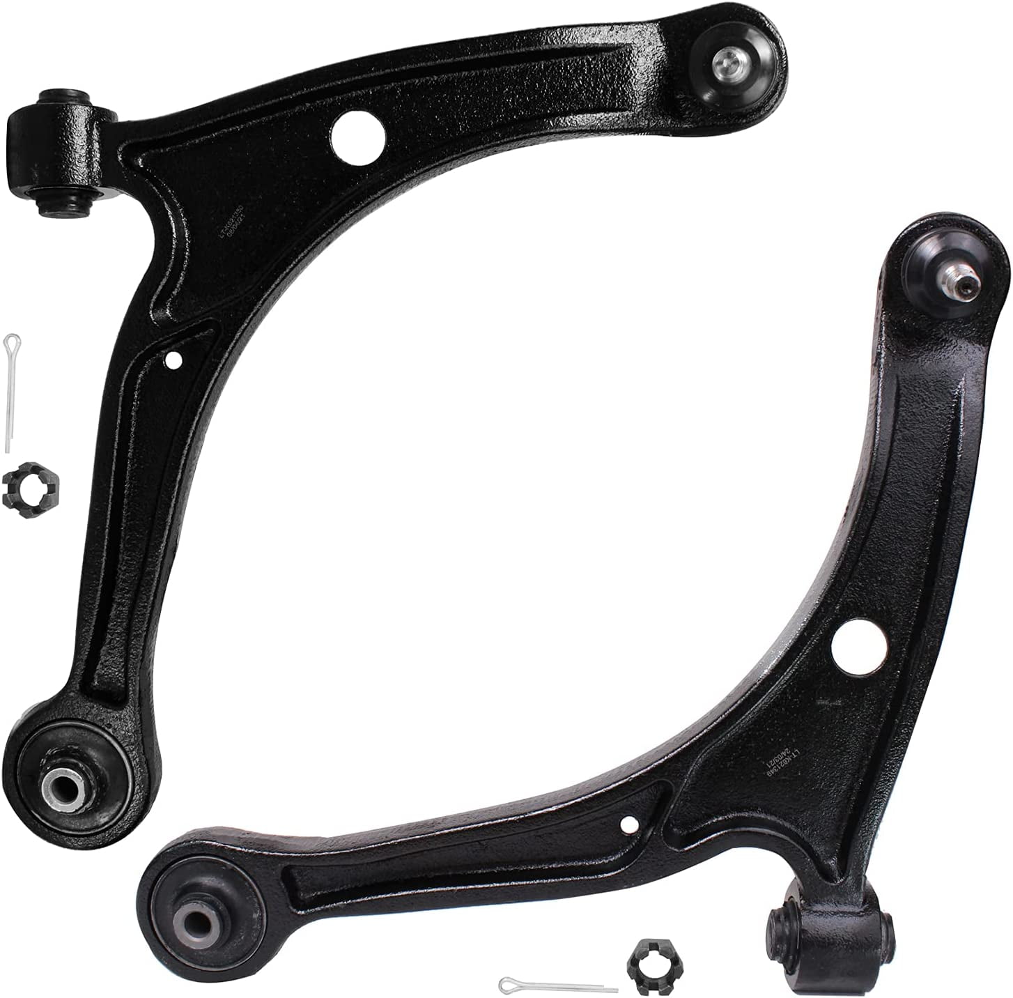Detroit Axle - Front Lower Control Arms for 2003-2008 Honda Pilot, 2001-2006 MDX, 2 Lower Control Arms w/Ball Joints, 2 Outer Tie RodsReplacement