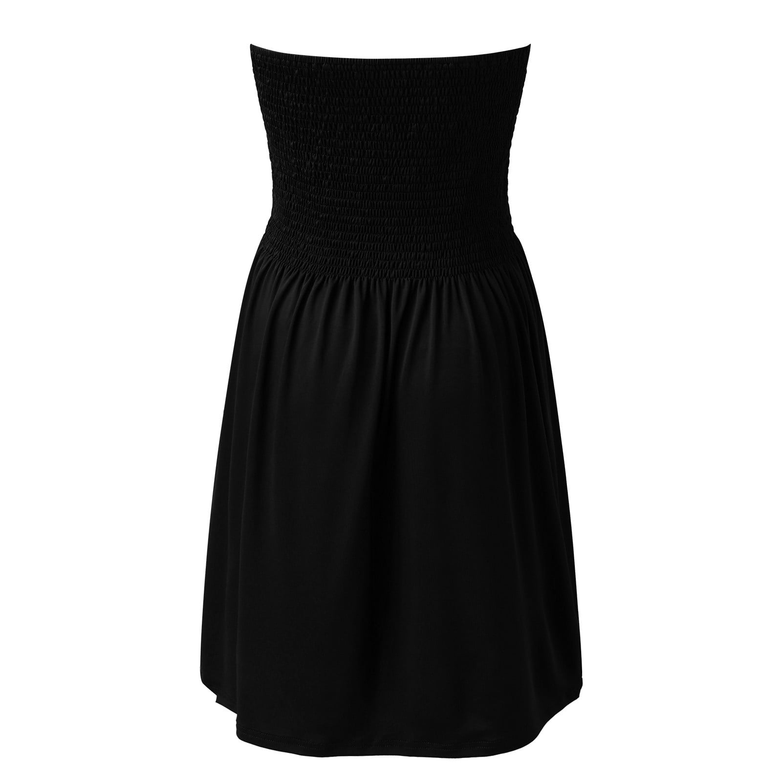 Summer Dresses For Women 2023 Beach Off Shoulder Strapless Sleeveless Tube Top Soild Coverup Flowy Midi Summer Maxi Dresses For Women 2023