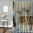thumbnail image 2 of Patifu Deer Snow Bathroom Shower Curtain Set 100% Polyester Washable Shower Curtain with Hooks 69"x72, 2 of 7