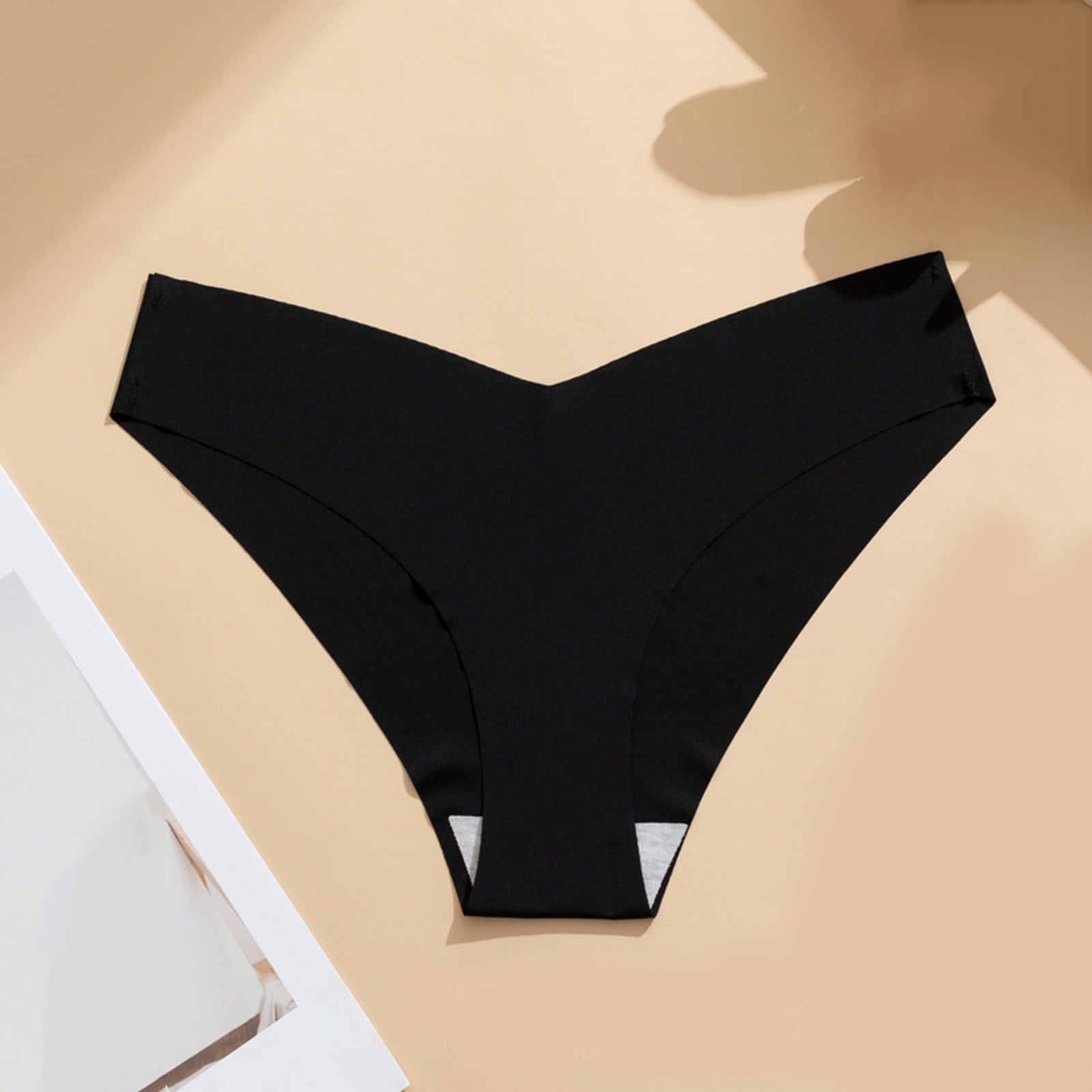 Underwear Women Pack Thong Women s Low Waist Panties Seamless Briefs Breathable Underpants Yoga Underwear Black L