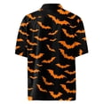thumbnail image 5 of WTOBBY Men's Graphic Short Sleeve Shirt Casual Loose Fit Halloween Print Party Wear Cotton Blend Crew Neck Tee Holiday Celebration Costume Top,Saffron 2XL, 5 of 6