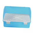 thumbnail image 4 of Caja de Bandeja de entrenamiento para ir al baño Bandeja para orinal Esquina para inodoro Cama para conejillo de indias Galesaurio Hurón Jerbo Azul, 4 of 10