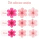 thumbnail image 4 of 18X Juego de Flores de Abanico de Papel Rosa, Decoraciones para Fiestas, Abanicos de Papel, Pompones Florales y Guirnaldas para Bodas, Cumpleaños, 4 of 7