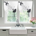 thumbnail image 4 of Cats Showering Balloon Curtains for Bedroom/Front Door/Bathroom, Modern Abstract Art Funny Animals Tie Up Curtains 63 Inch Length Light Filtering Kitchen Curtains Shades for Windows 46"x63", 4 of 8