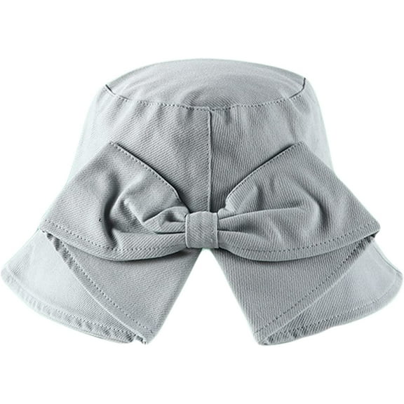 CoCopeaunts Summer Bucket Hats for Women Solid Color Cotton Packable Basin Hat Charming Fisherman Hat with Bow Wide-Brimmed