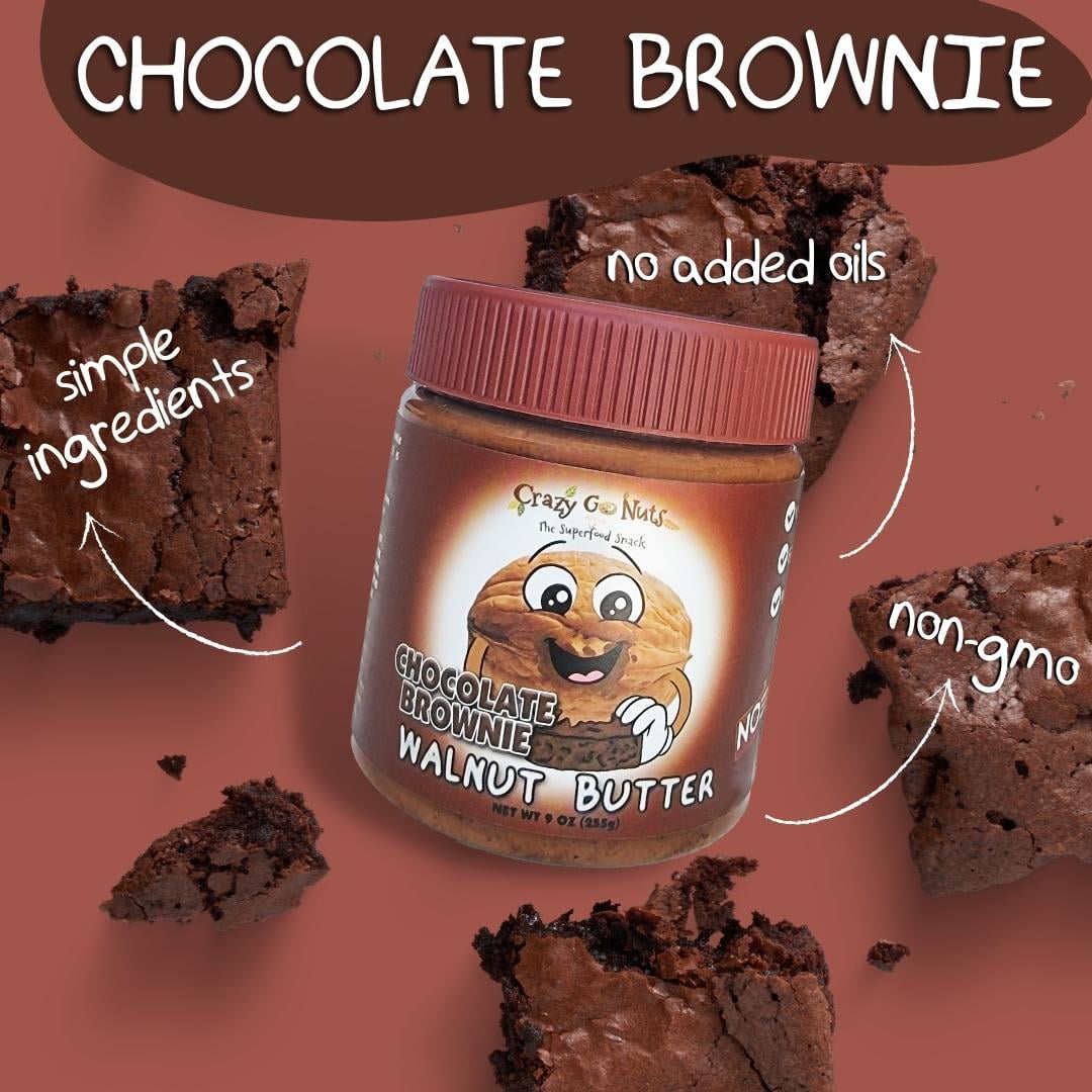 (6 pack) Crazy Go Nuts Chocolate Brownie Walnut Butter - 2 Pack
