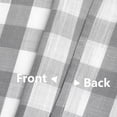 thumbnail image 4 of Grey Buffalo Plaid Cafe Curtain Farmhouse Tiers Kitchen Curtains 24 Inches Long, Gingham Check Rod Pocket Half Window Short Drapes for Kitchens Bathroom, 28" x 24", Silver/Gray, Set of 2, 4 of 7