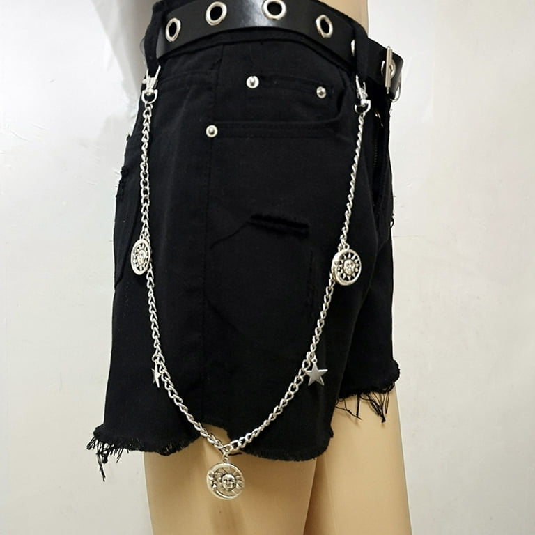Skirts Pants Chain Goth Multi Layer Chains Pendant Charm Waist