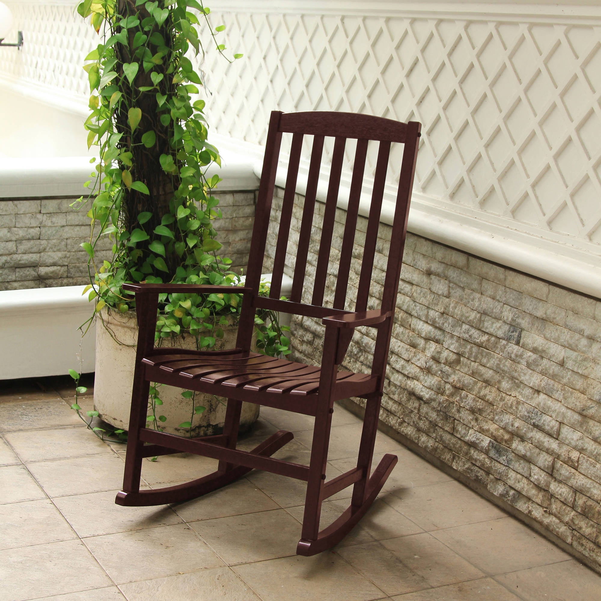 mainstays brown rocking chair