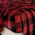 thumbnail image 4 of Chezmoi Collection Extra Soft Fleece Sheet Set Queen, 4-Piece Microplush Non-Pilling Velvety Bed Sheet, Deep Pocket - Lightweight All Season Warmth, Queen, Plaid Red, 4 of 9