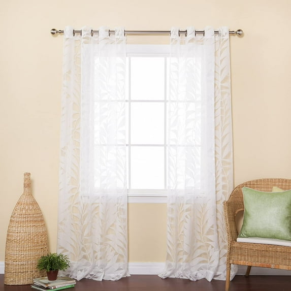 Quality Home Sheer 2 Panel Curtain Set 84" Length
