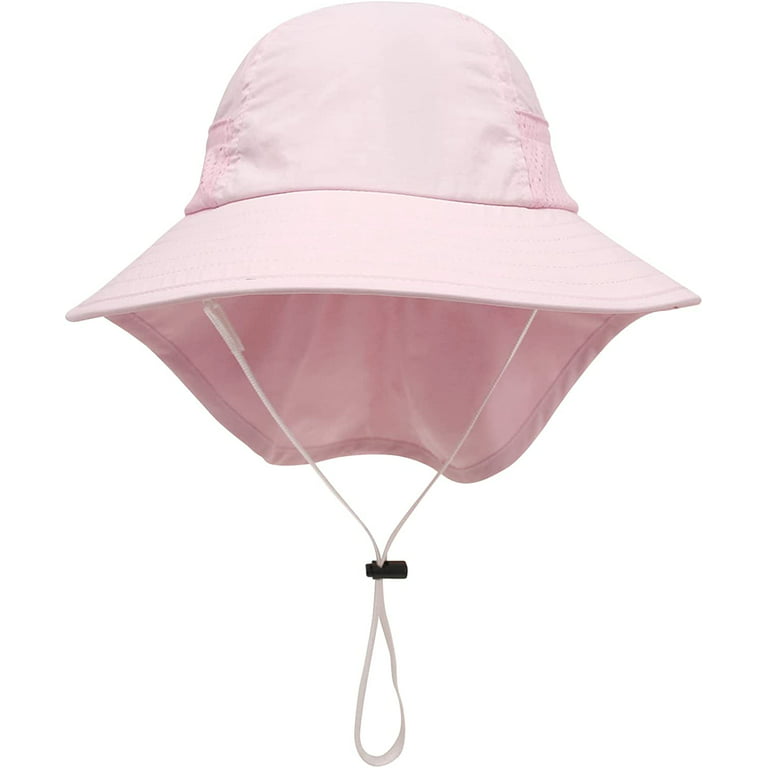 Yuanbang Toddler Sun Hat UPF 50 Sun Protection Fishing Hats for Boys Girls,M(2-6y),Pink, Toddler Unisex, Size: One Size
