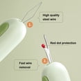 thumbnail image 2 of Destripador Costuras Enhebrador Agujas 2 en 1 para Coser Ropa () Verde, 2 of 4