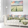 thumbnail image 2 of Designart Morning in Tulip Farm Near Espel Village - Landscape Printed Throw Pillow - 18x18, 2 of 4
