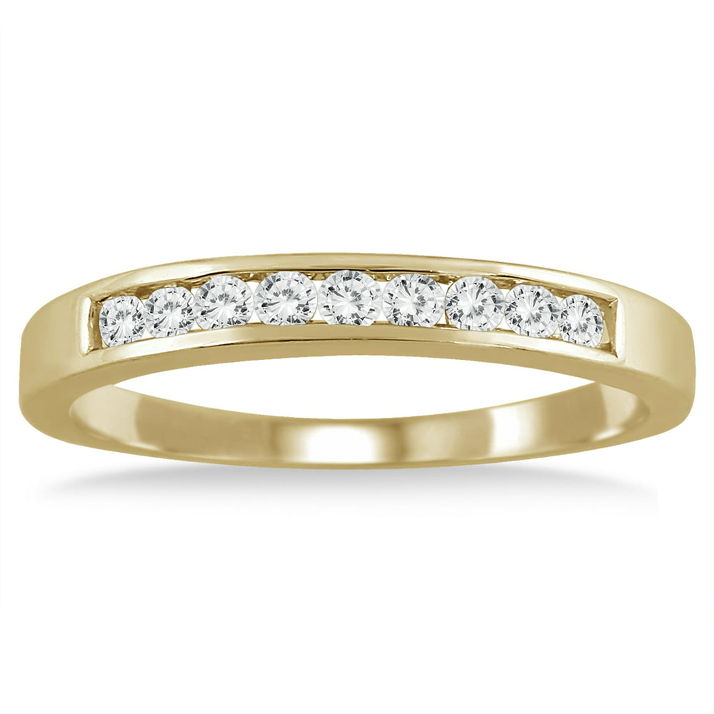 Szul Jewelry 1/4 Carat TW Channel Set Diamond Band in 10K Yellow Gold (KL Color, I2I3