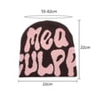 thumbnail image 2 of Y2K Gorros Gorro De Lana De Punto Sombrero De Jacquard con Letras Letras De Hip-Hop Gorra De Marea Hombres Lindos Mujeres Letras Huecas Gorra sin Borde Gorra De Punto, 2 of 5