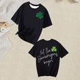 thumbnail image 4 of Uootdi Women's St Patrick's Day T-Shirt Lucky Irish Shamrock Clover Graphic Short Sleeve Crewneck Casual Tees Tops Gift, 4 of 7