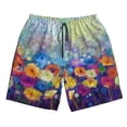 thumbnail image 3 of Uemuo Spring Flower Seasonal Pattern Men's Swim Trunks Hawaiian Beach Bathing Suit Swimsuits Beach Quick-Dry Shorts with Pockets-X-Large, 3 of 9