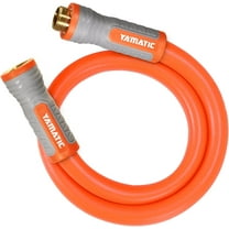 YAMATIC Heavy Duty Short Garden Hose 5/8 in x 3 ft, Super Flexible Leader hose,All-weather, Lightweight, Burst 600 PSI