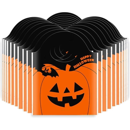 Outus Halloween Treat Bags – 120 Pieces, 3 Spooky Designs, Plastic Candy Bags For Party Favors & Trick-or-Treating