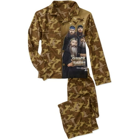 Duck Dynasty Boys' 2 Piece Coat Pajama Set