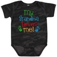 thumbnail image 3 of Inktastic My Grandma Loves Me Boys or Girls Baby Bodysuit, 3 of 5