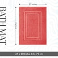 thumbnail image 3 of Alfombrillas de baño Feather & Stitch, 100% algodón, rizo, coral, 30 x 21 cm, 3 of 7