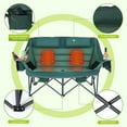 thumbnail image 5 of Oversized Heated Camping Loveseat, Extra Padded Chair w/ Battery, Cup Holder, Cooler & Carry Bag for Beach, Lawn, Camping Adventures, 5 of 7