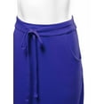 thumbnail image 4 of A2Y Women's Drawstring Waist Side Pockets Rayon Maxi Skirt Bright Blue L, 4 of 4